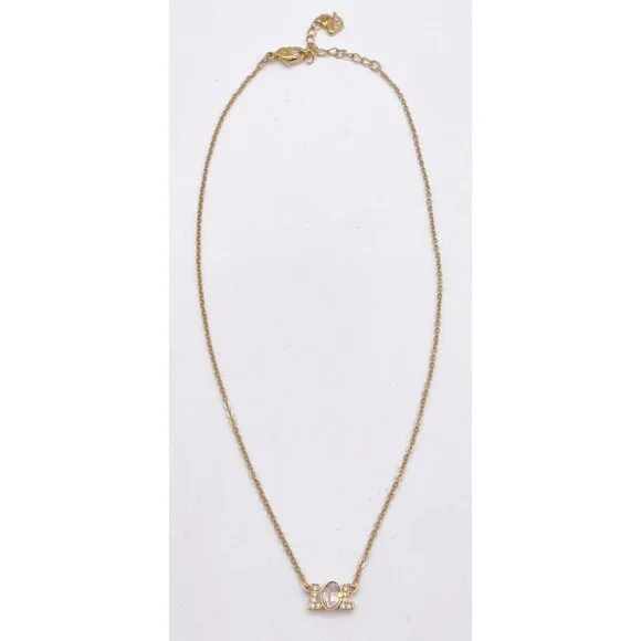 Swarovski Crystal Humorist LOL Pendant Necklace Gold Tone Adjustable Length - Picture 4 of 7